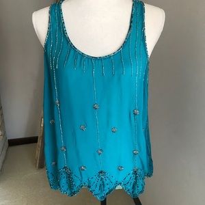 Turquoise Boho Tank Top